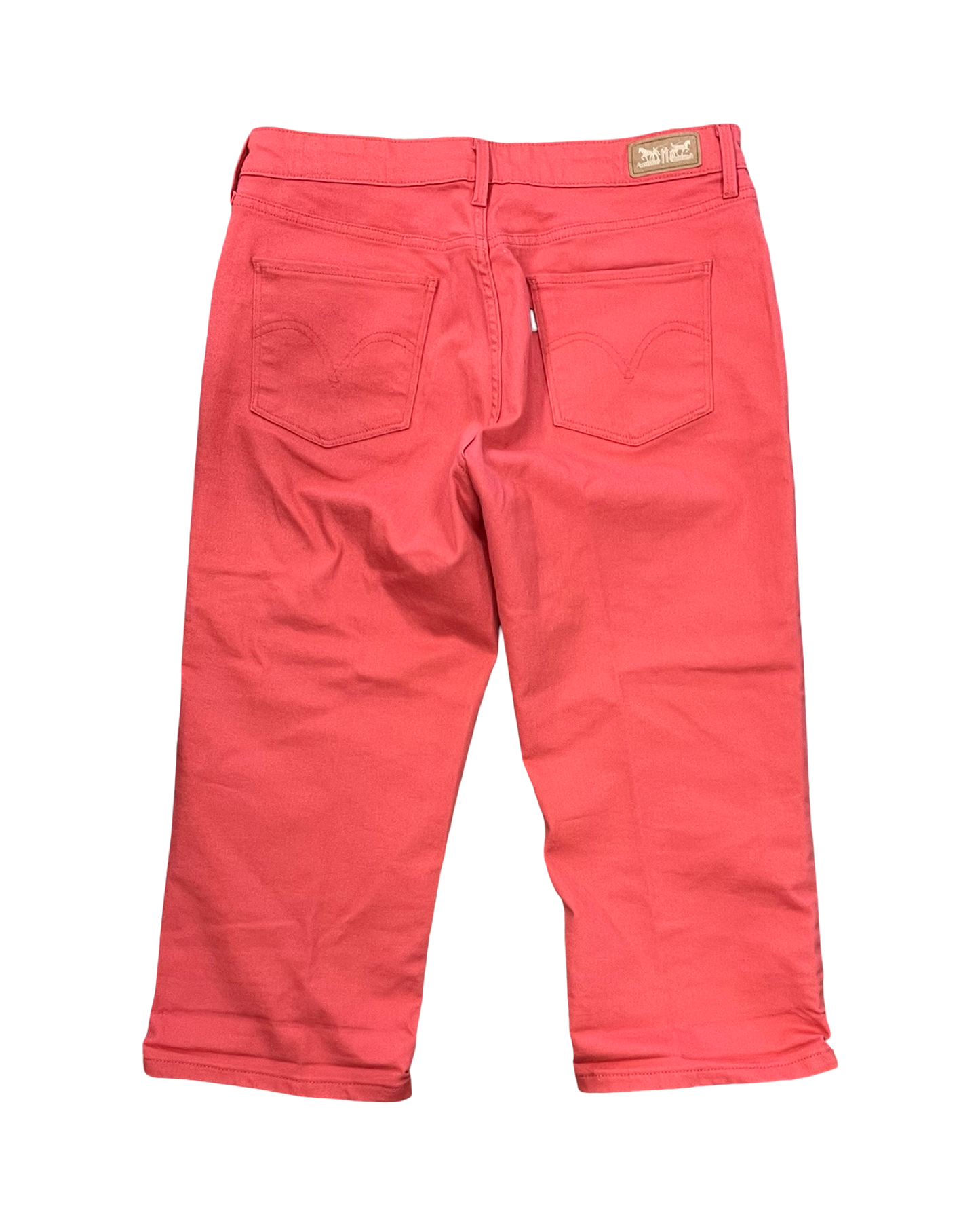 Jeans Cropped By Levis In Red Denim, Size:10