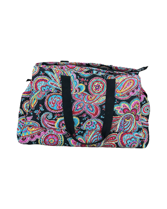 Duffle And Weekender By Vera Bradley In Black & Pink, Size:Large