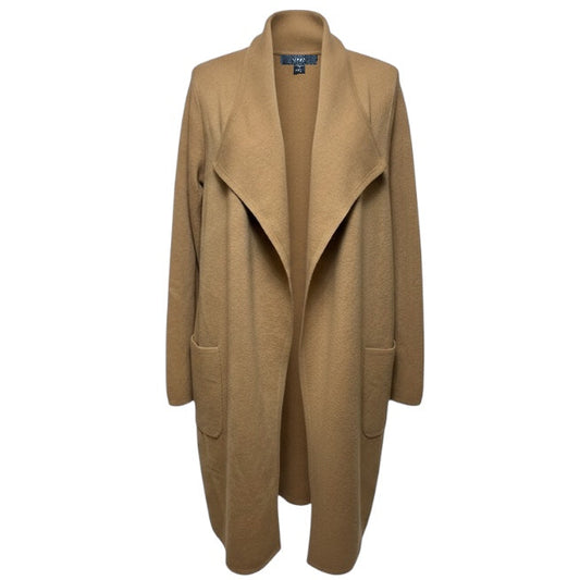 Juliette Collarless Sweater-Blazer By J. Crew In Tan, Size: 2X