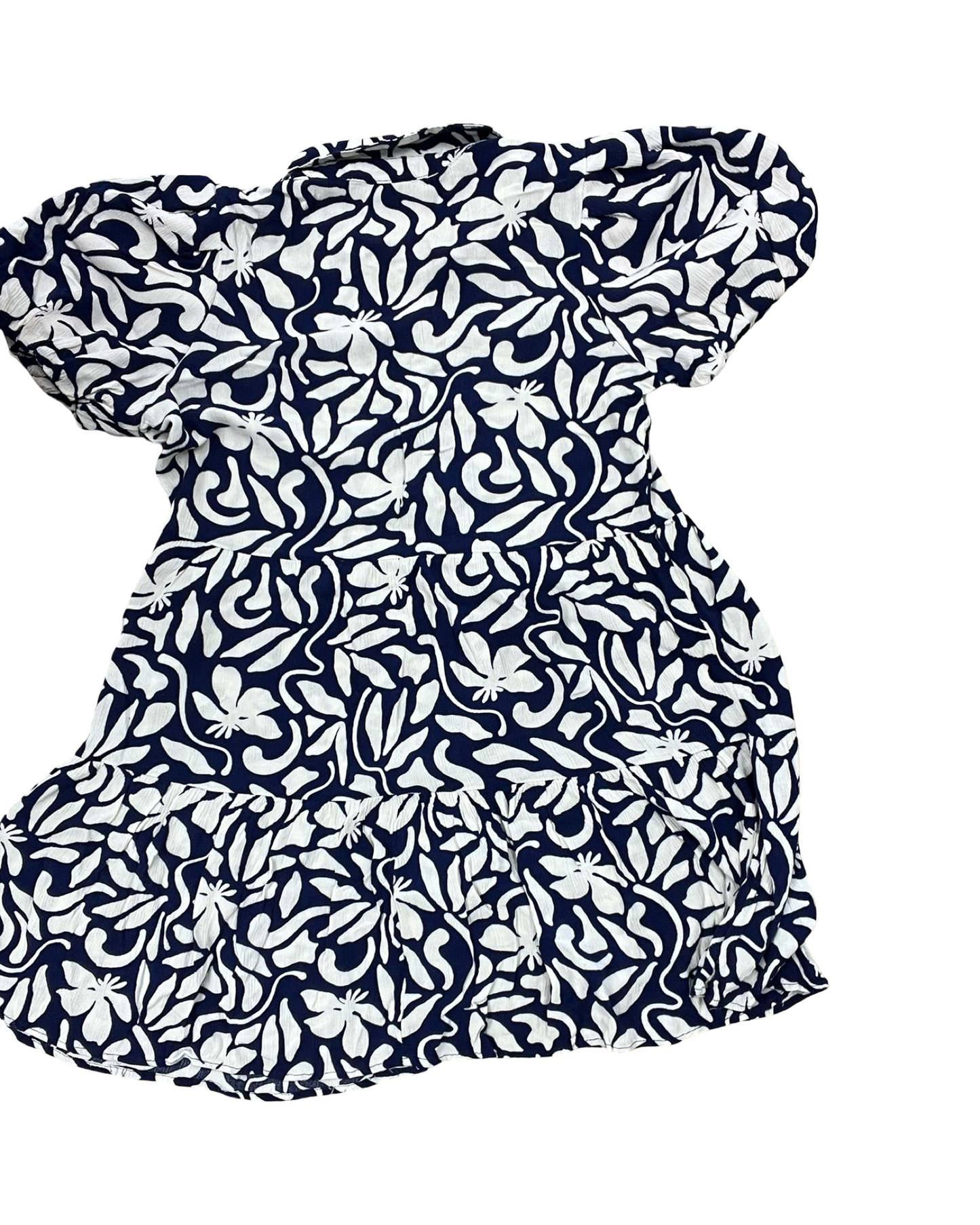 Dress Casual Short By Clothes Mentor In Blue & White, Size:Xl