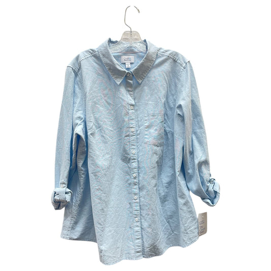 Top Ls By Croft And Barrow In Blue, Size:1X