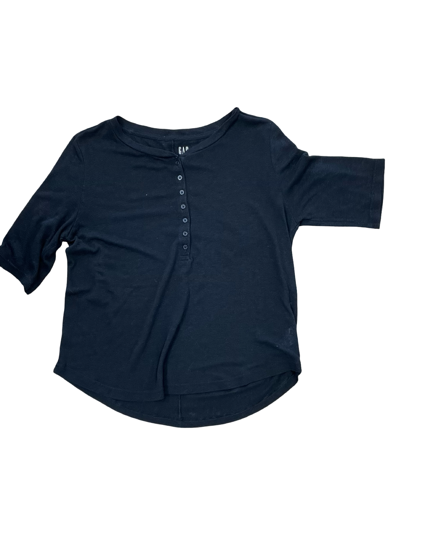 Top 3/4 Sleeve Basic By Gap In Black, Size:S