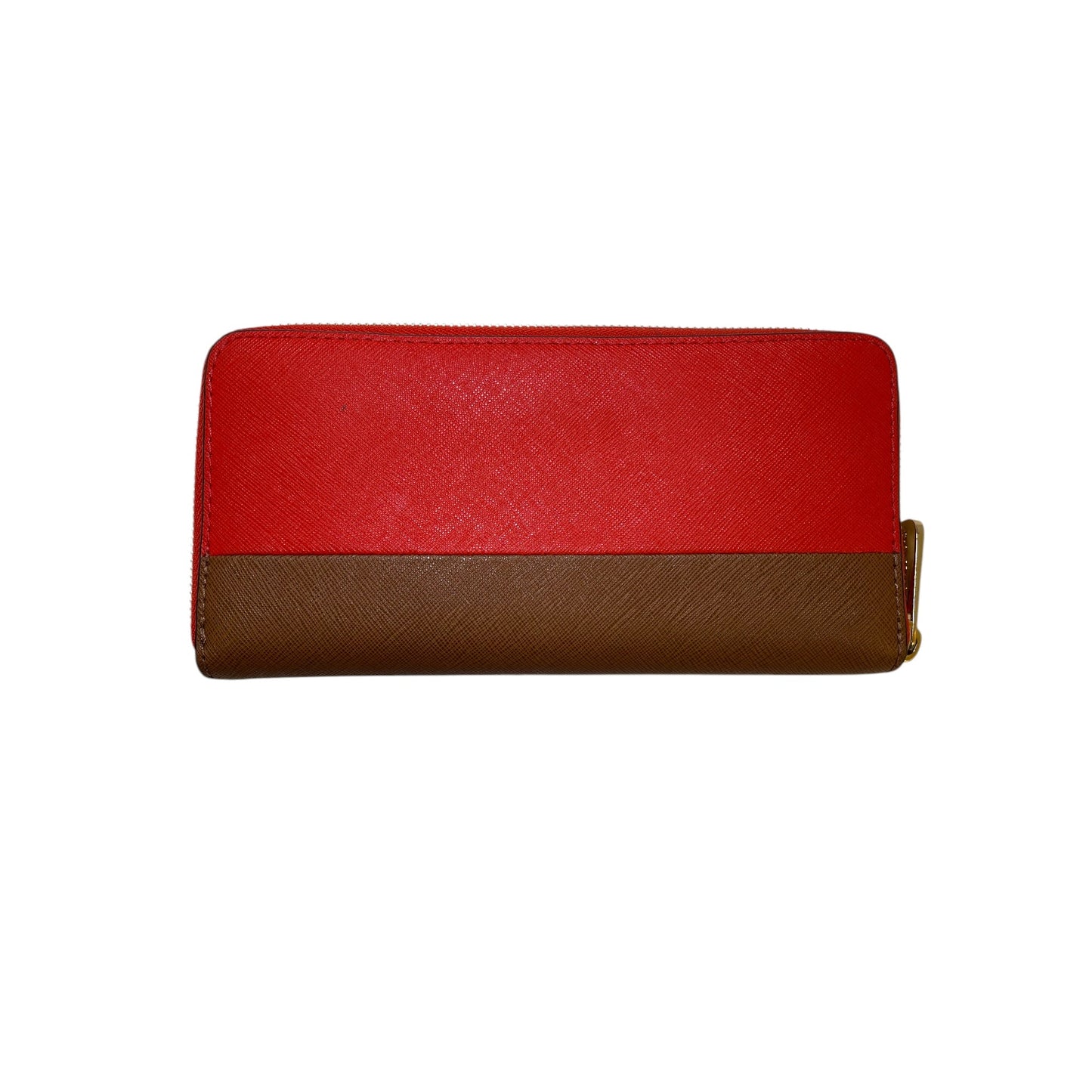 Wallet Designer By Michael Kors In Red & Tan, Size:Large