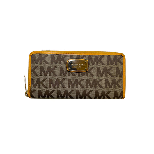 Wallet Designer By Michael Kors In Yellow, Size:Large