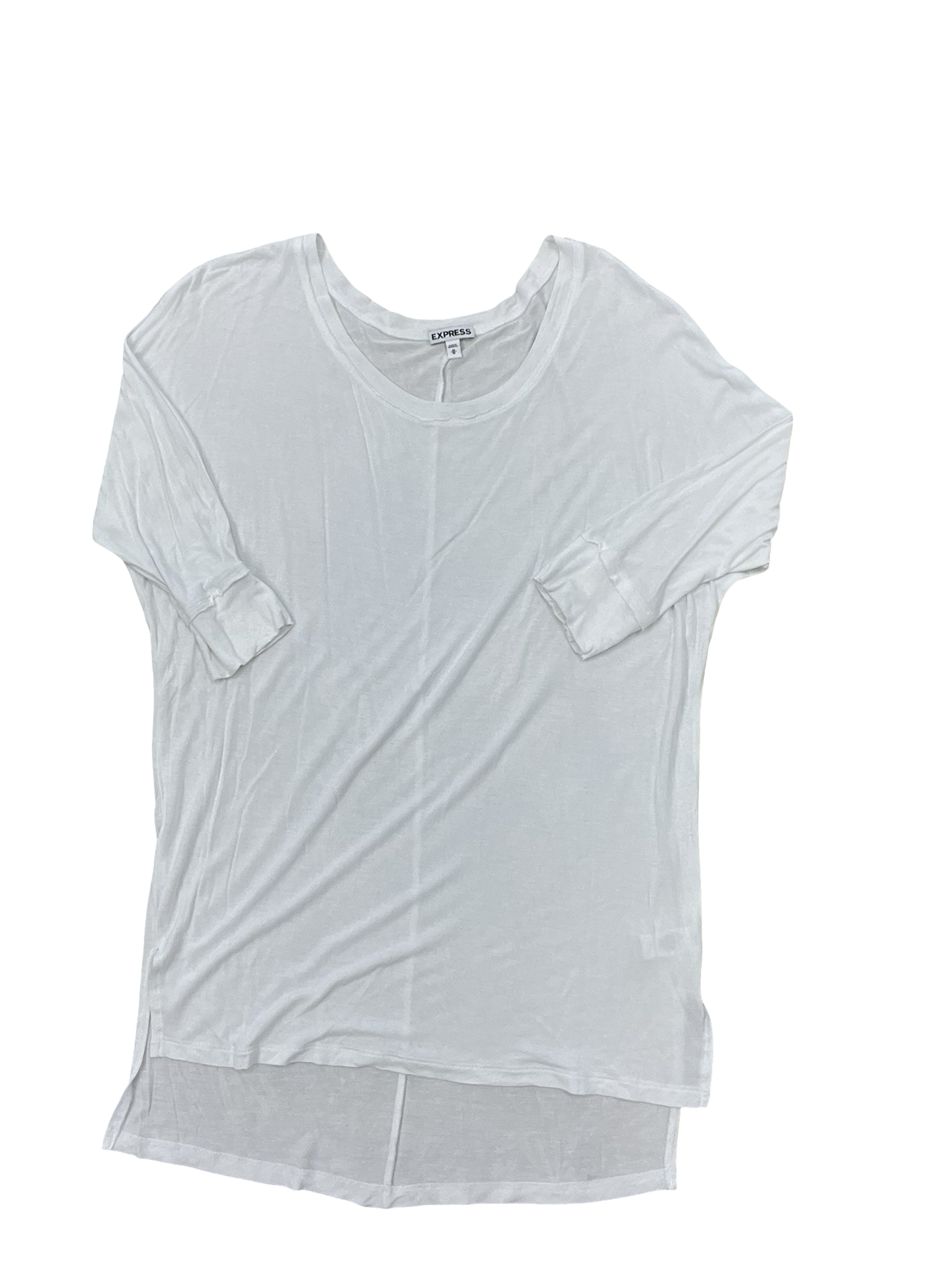 Top 3/4 Sleeve By Express In White, Size:M