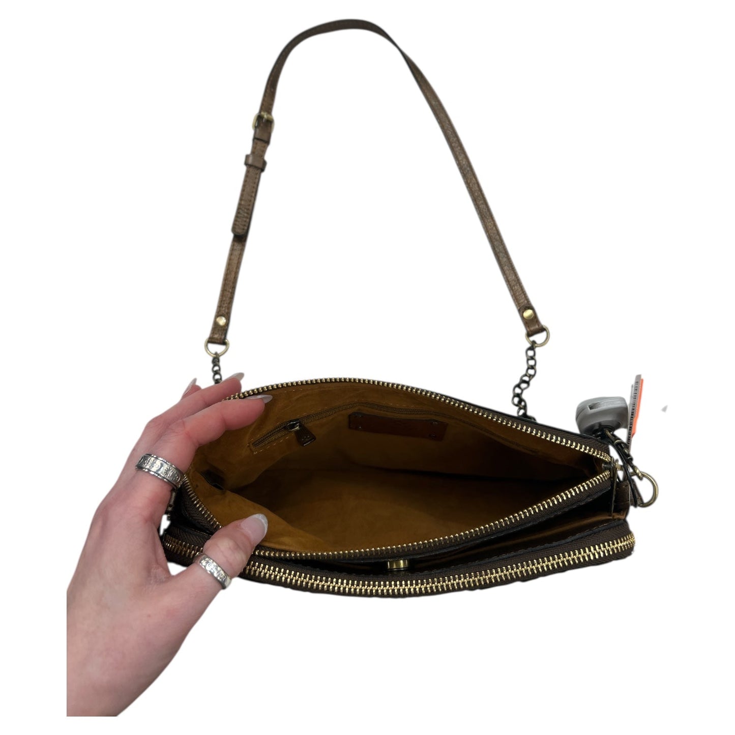 Crossbody Designer By Patricia Nash In Gold, Size:Medium