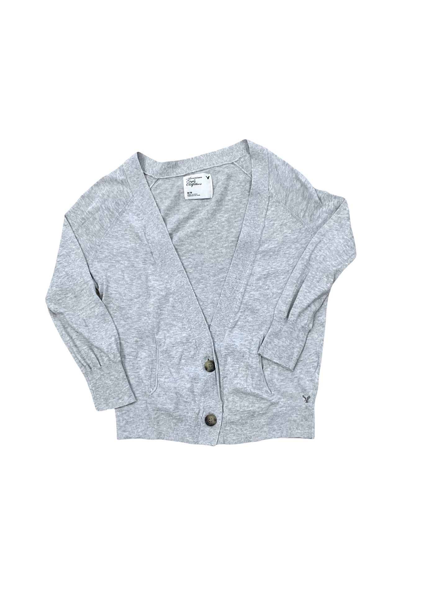 Cardigan By American Eagle In Grey, Size:M
