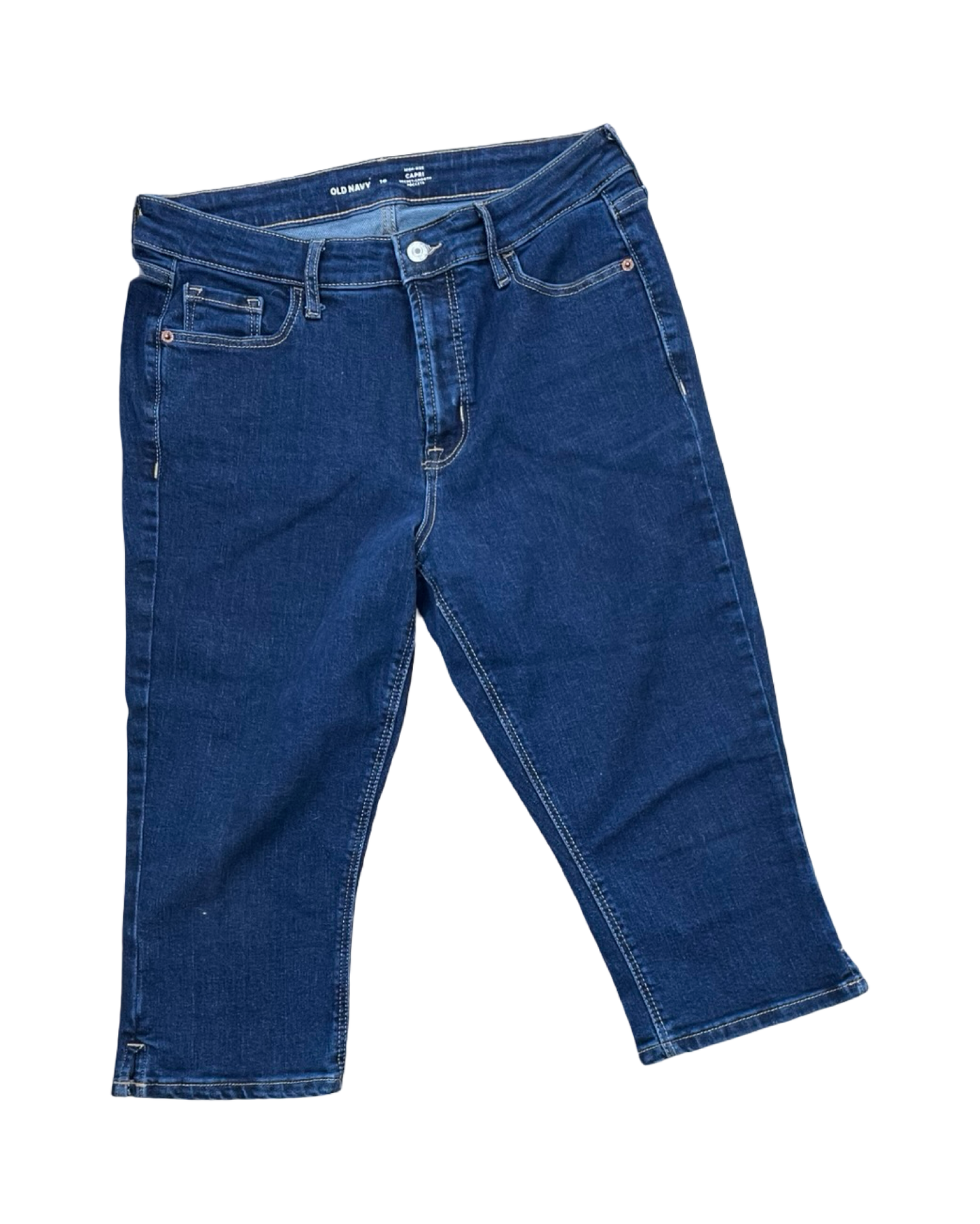 Jeans Cropped By Old Navy In Blue Denim, Size:10