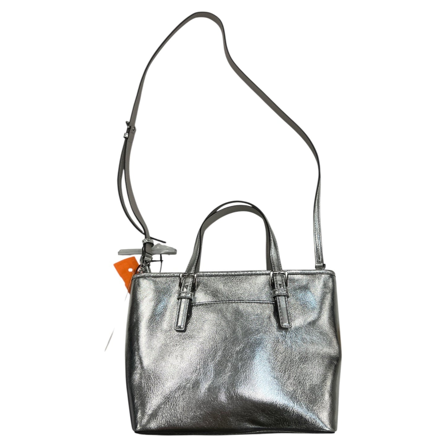 Crossbody Designer By Michael Kors In Silver, Size:Medium