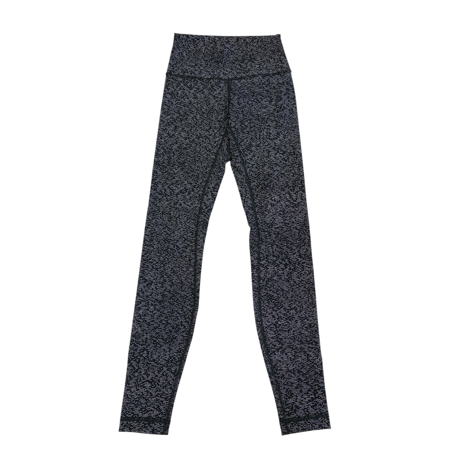 Athletic Leggings By Lululemon In Black & White, Size:4
