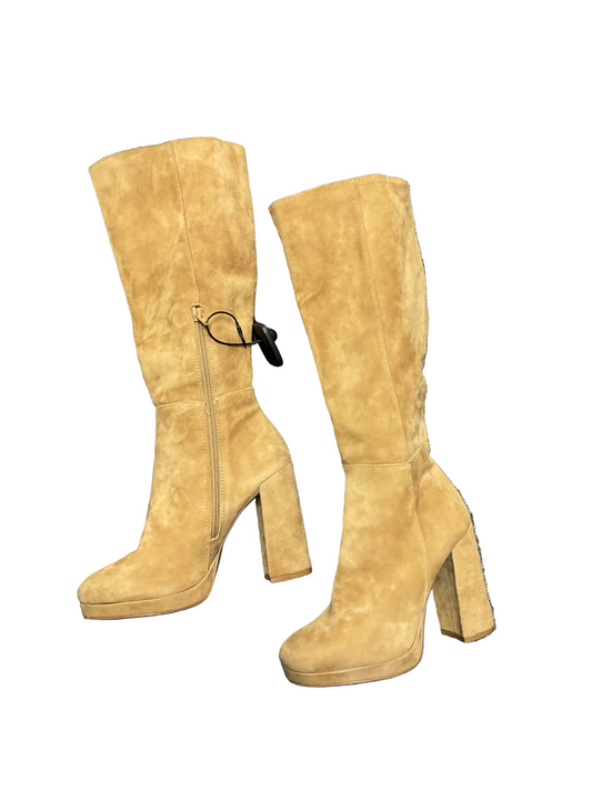 Boots Knee Heels By Vici In Taupe, Size:6