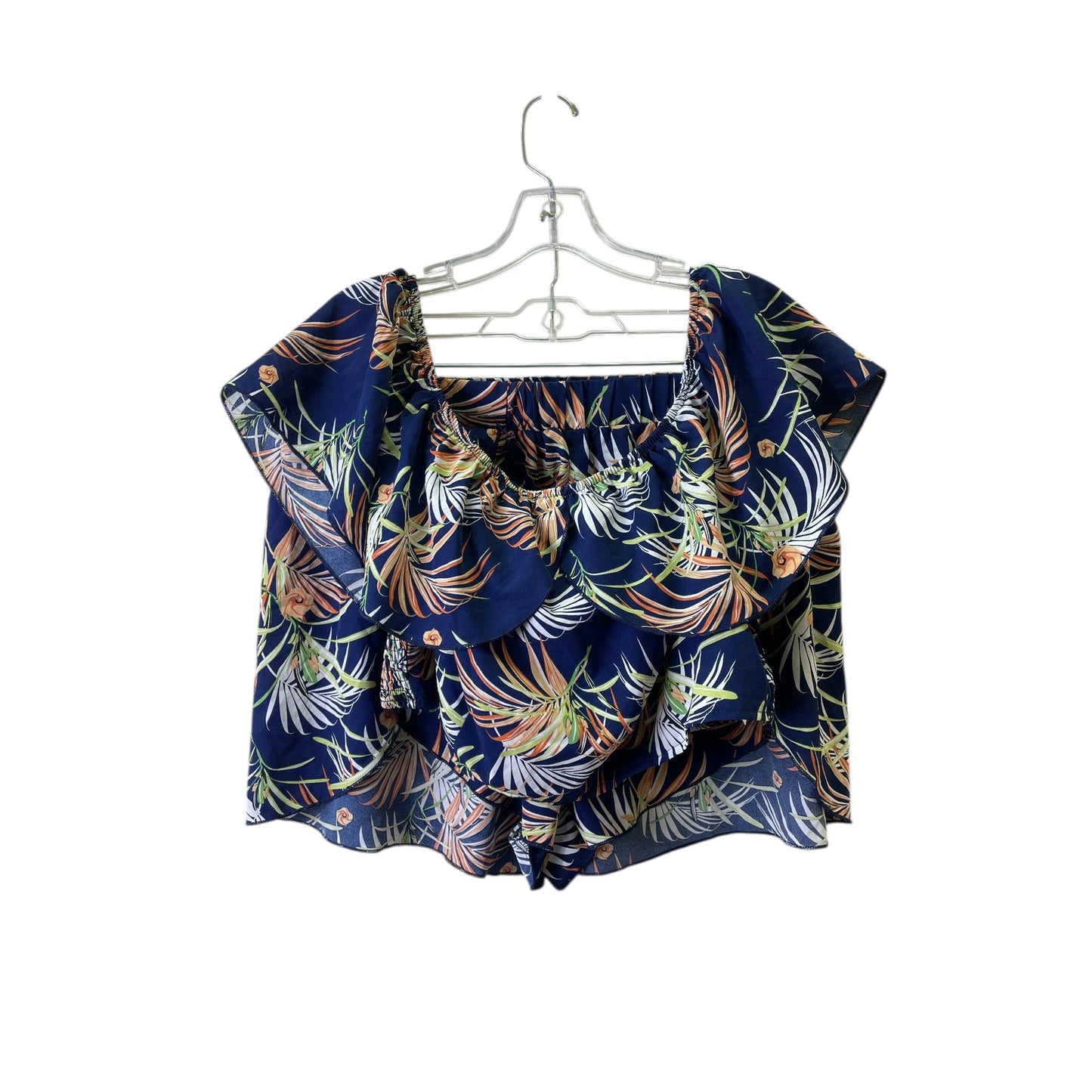 Shorts Set By Shein In Blue, Size:2X