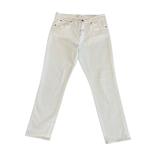 Jeans Straight Designer By SLVRLAKE In Cream Denim, Size:12