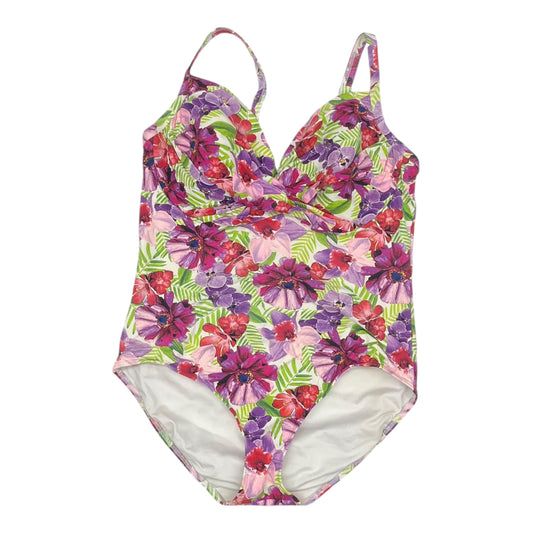 Swimsuit By Lands End In Floral Print, Size:Xl