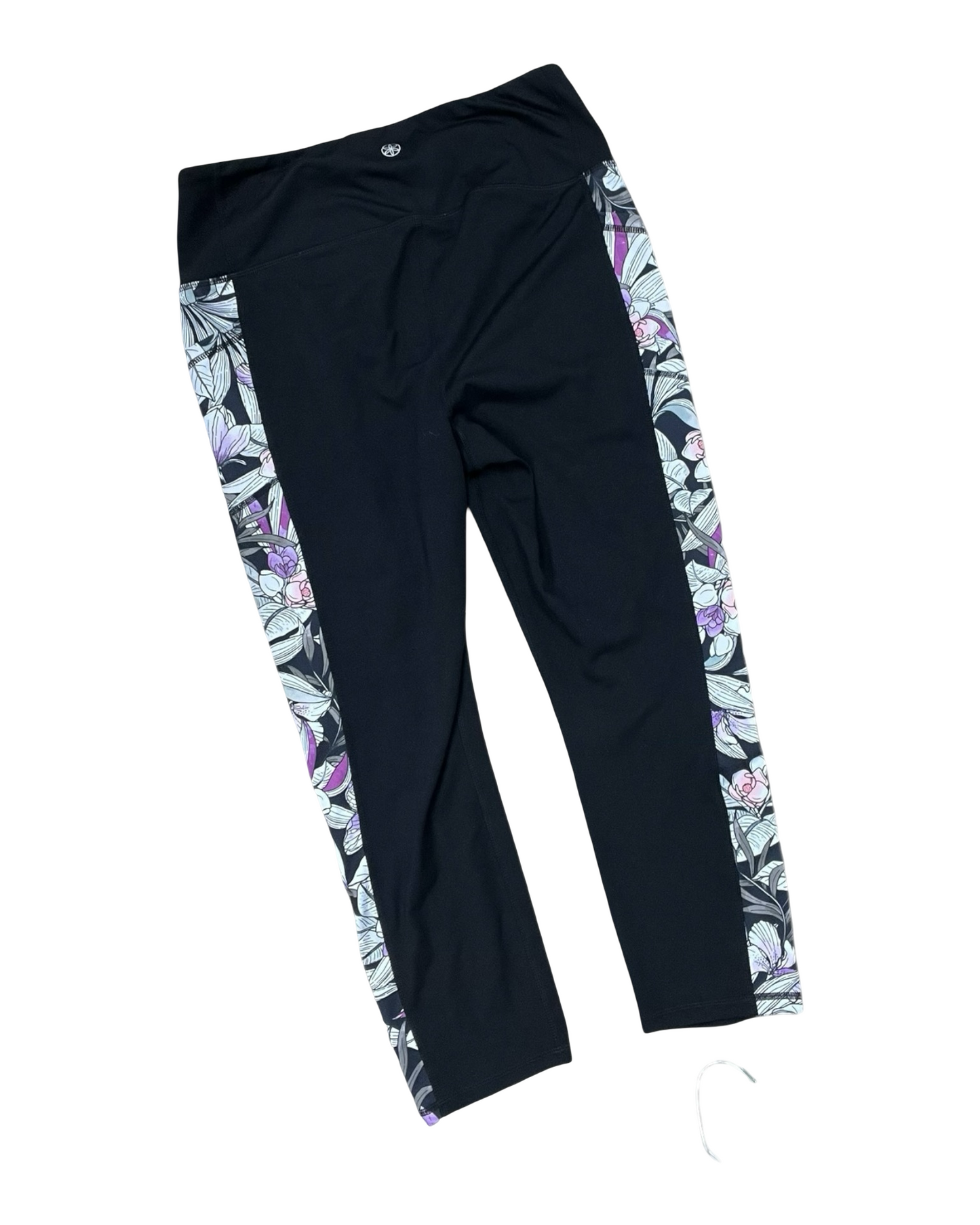Athletic Capris By Gaiam In Black & White, Size:L