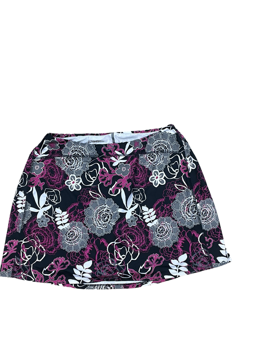 Skort By Clothes Mentor In Black & Pink, Size:Xl