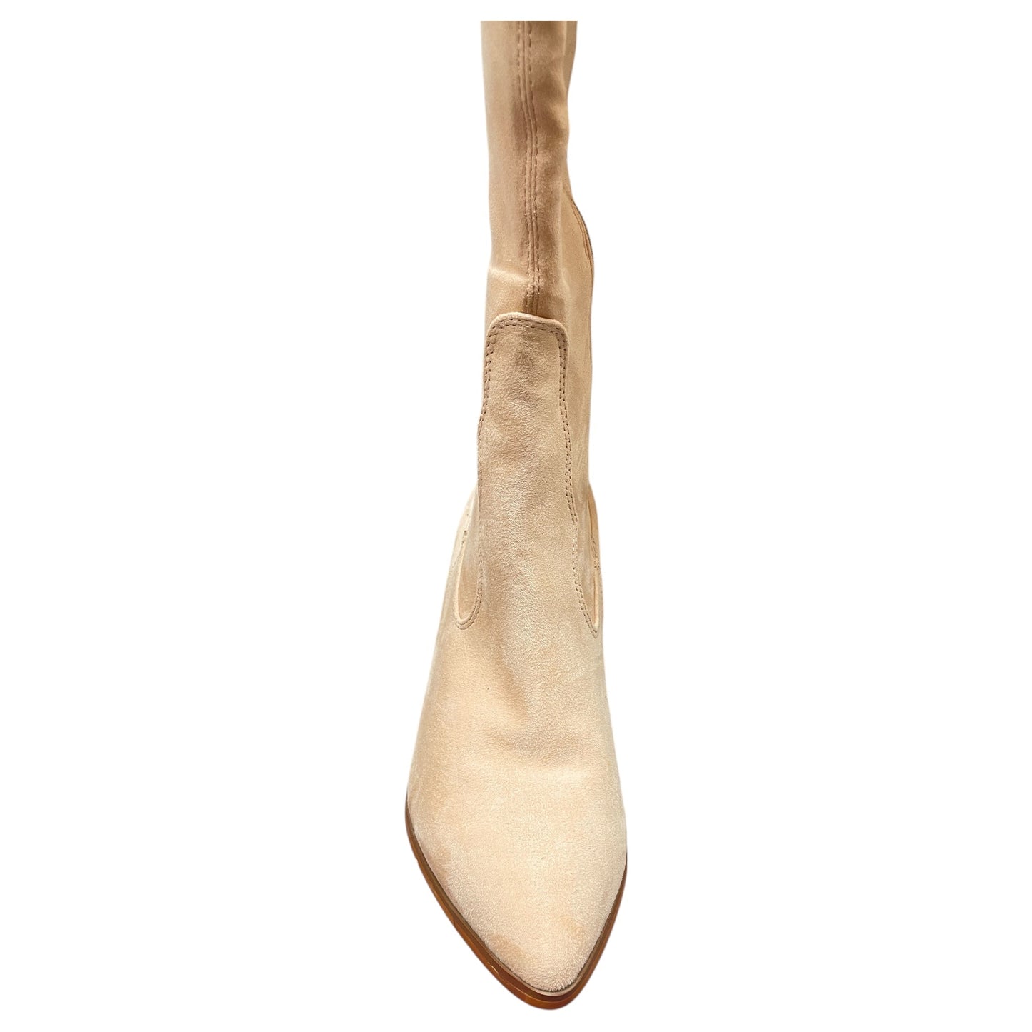 Boots Over-The-Knee Heels By Cme In Beige, Size:7