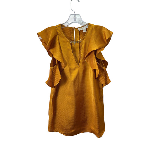 Top Ss Designer By Michael By Michael Kors In Yellow, Size:Xs