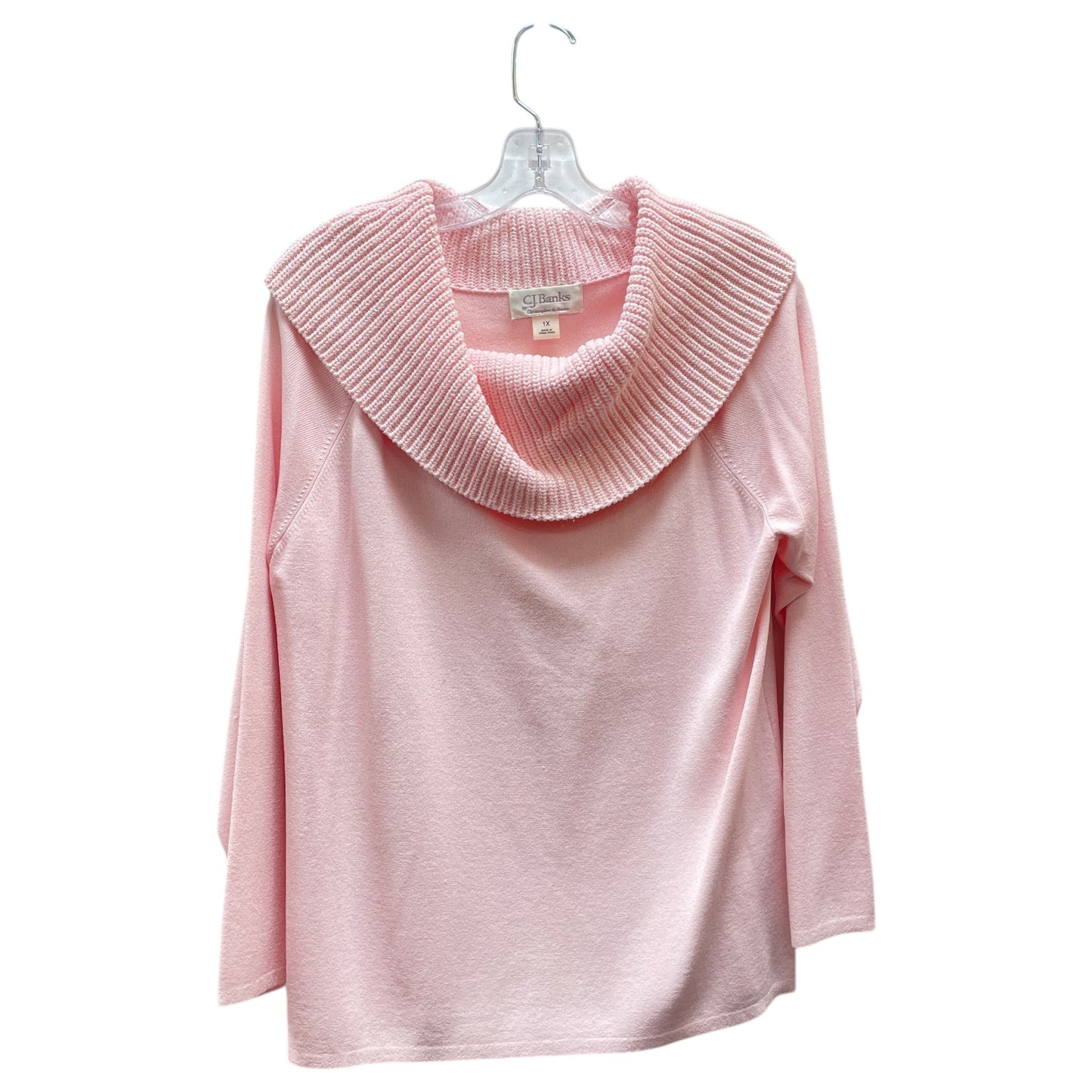 Sweater By Cj Banks In Pink, Size:1X