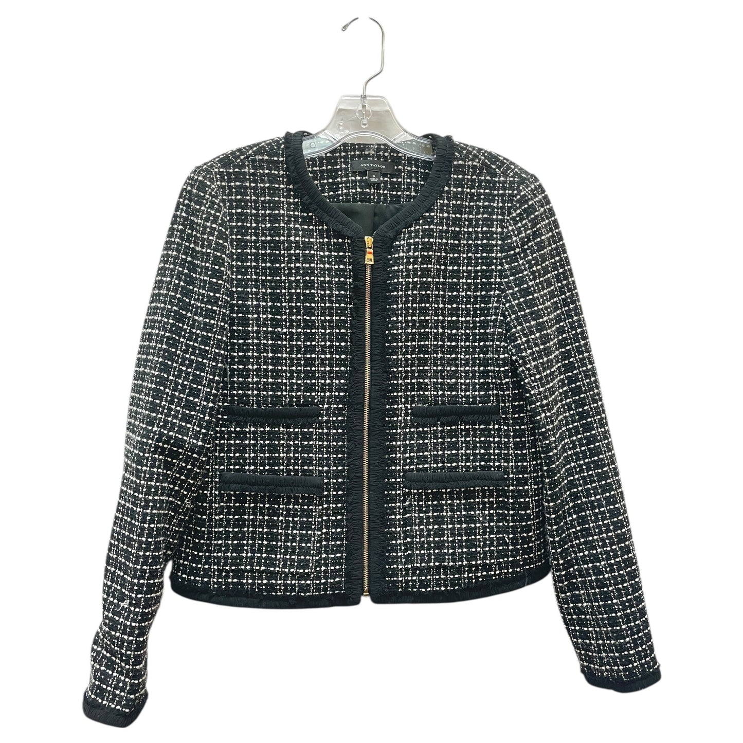 Blazer By Ann Taylor In Black & White, Size:6