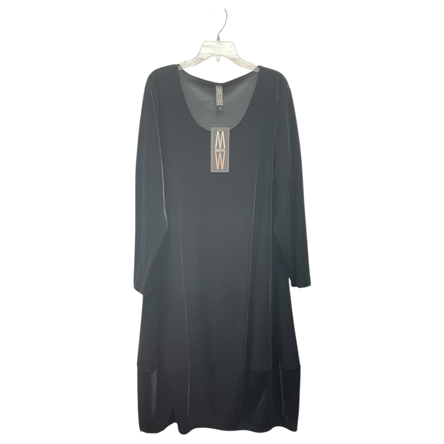 Dress Casual Midi By MARLA WYNNE In Black, Size:2X