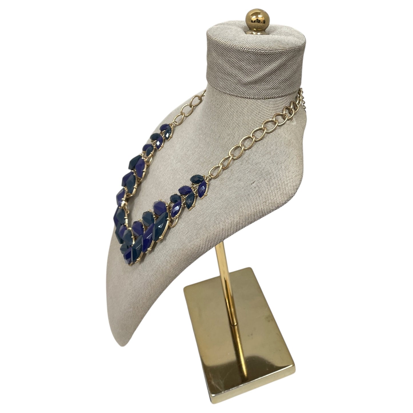 Necklace Statement By Cme In Blue & Gold