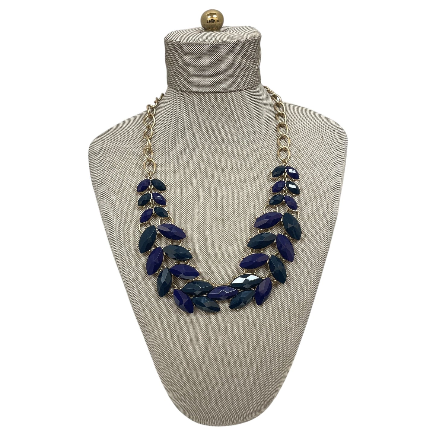 Necklace Statement By Cme In Blue & Gold
