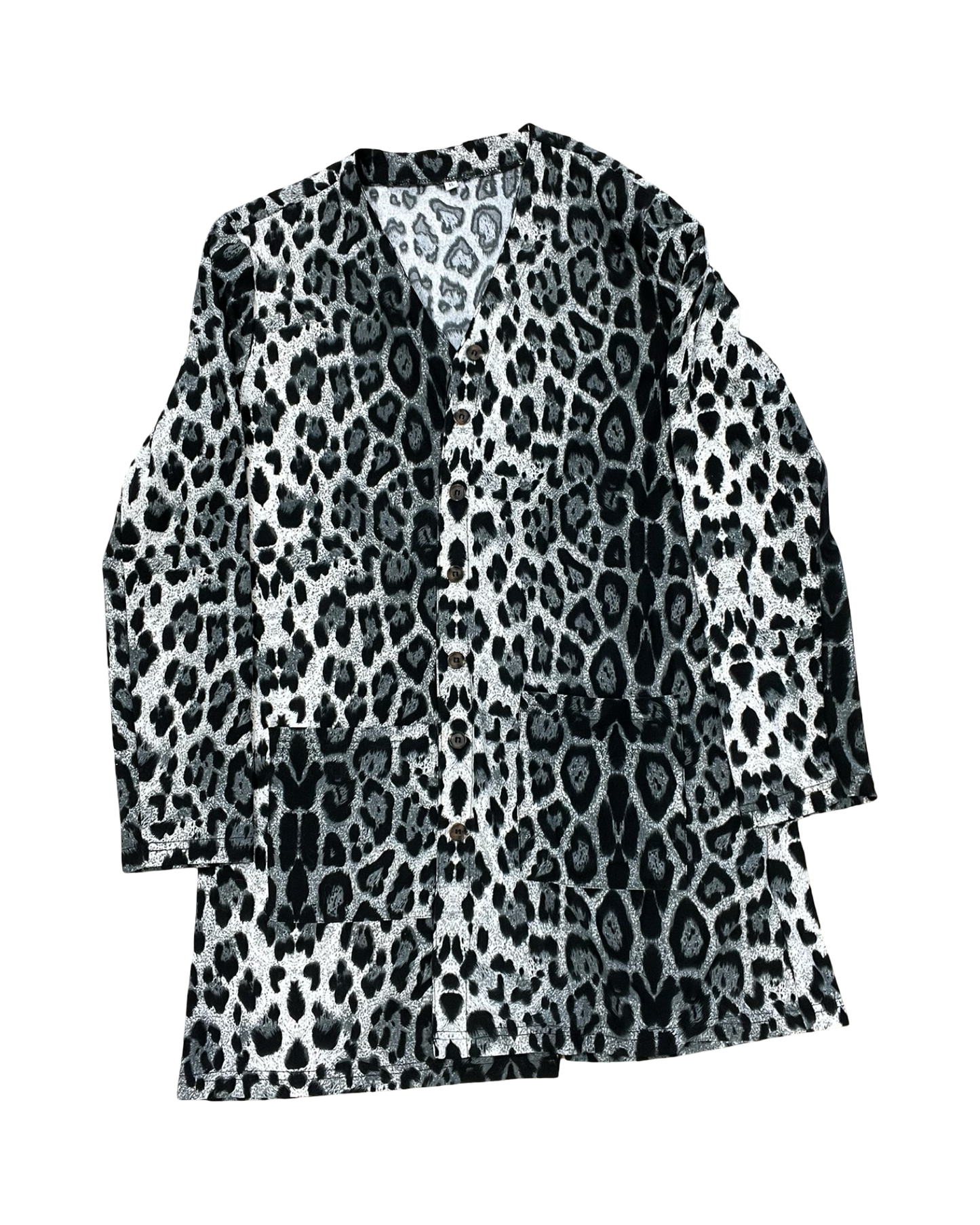 Cardigan By Clothes Mentor In Black & Grey, Size:Xl