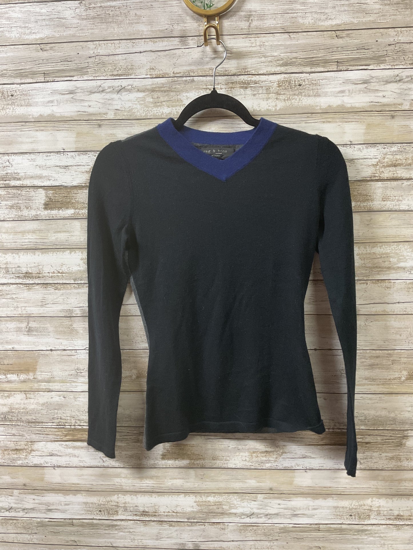 Sweater By Rag And Bone In Black & Grey, Size:Xs