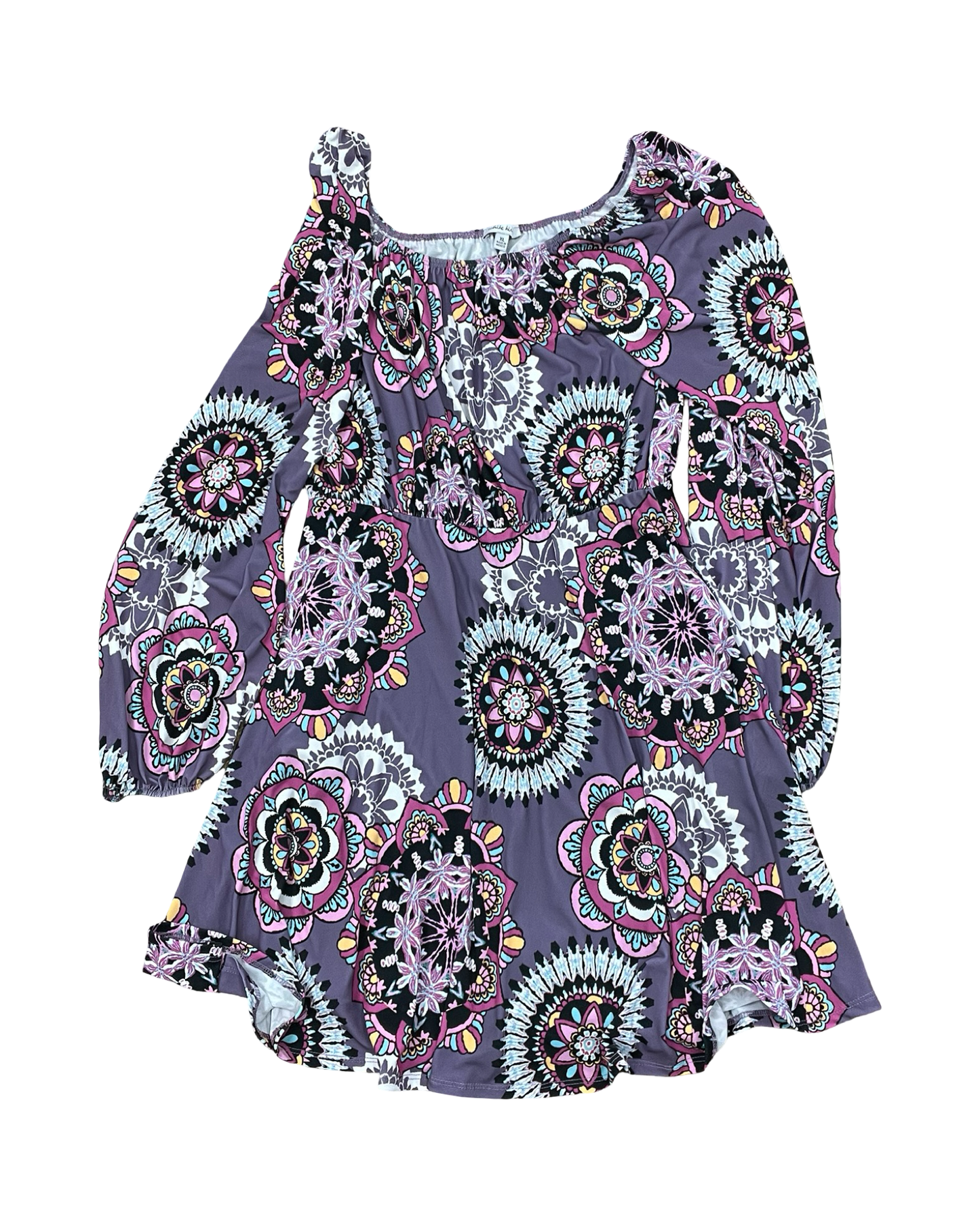 Dress Casual Midi By White Birch In Purple, Size:1X
