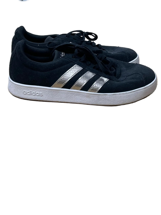 Shoes Sneakers By Adidas In Black & Silver, Size:6.5