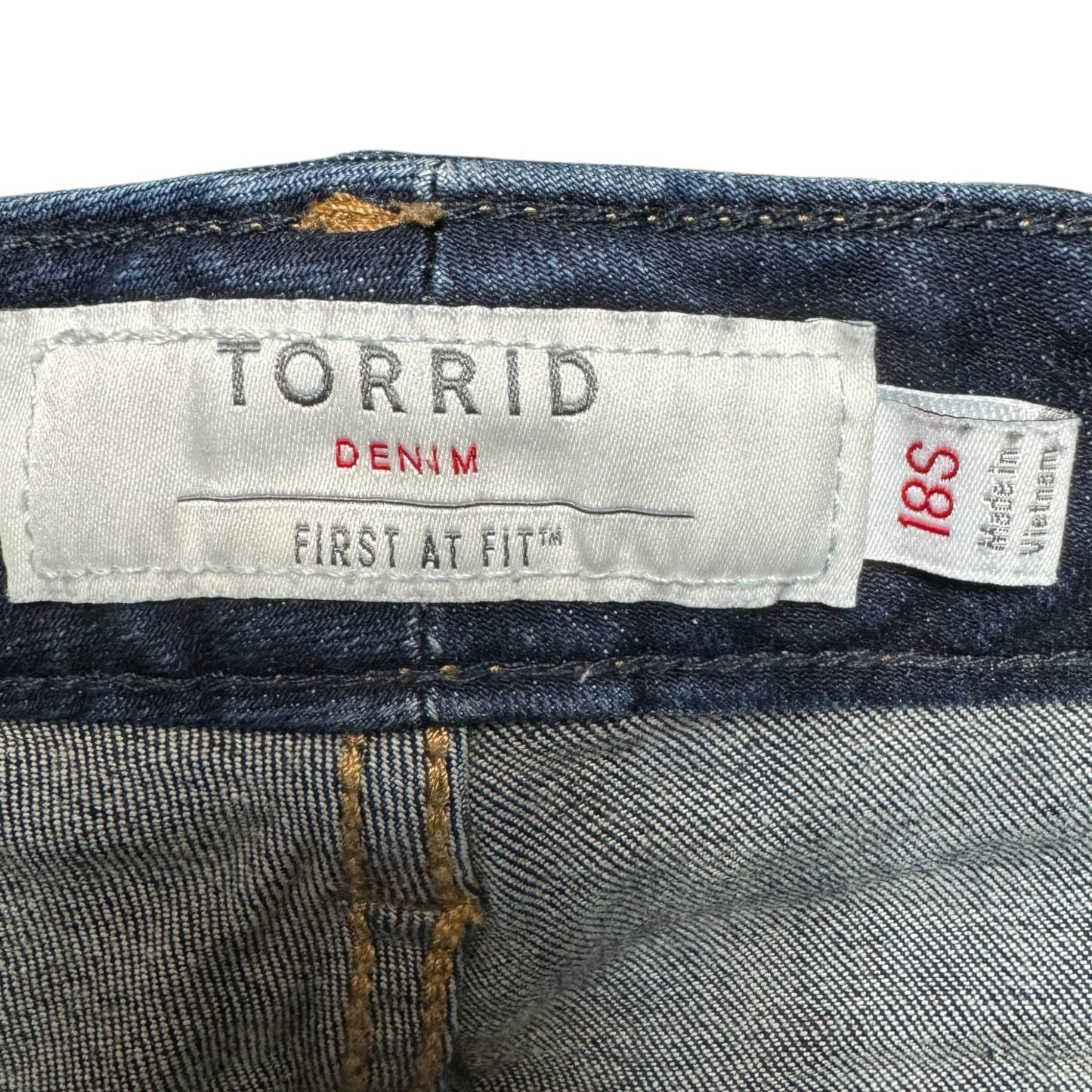Jeans Straight By Torrid In Blue Denim, Size: 18