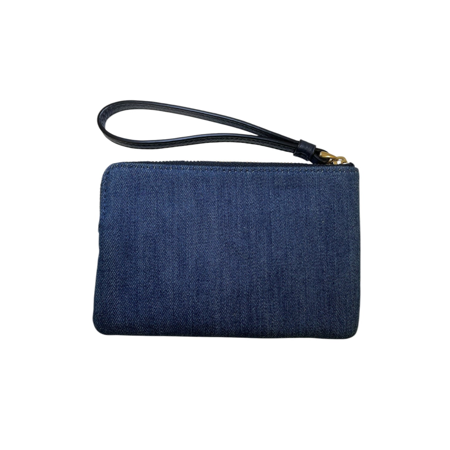 Wristlet Designer By Coach In Blue Denim, Size:Small