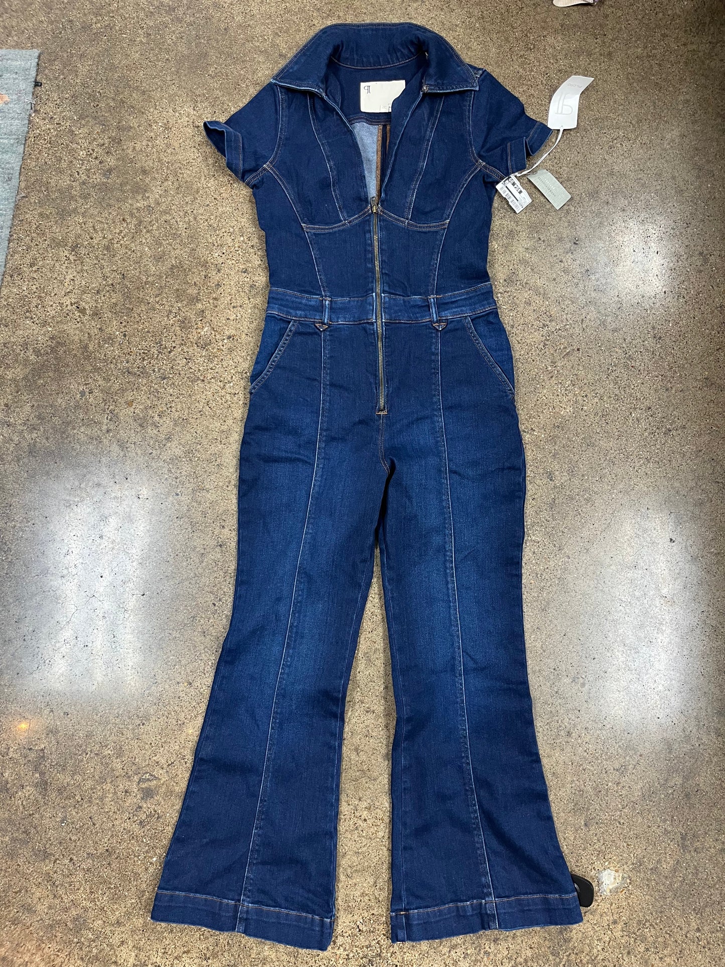 Jumpsuit By Pilcro In Blue Denim, Size:10P