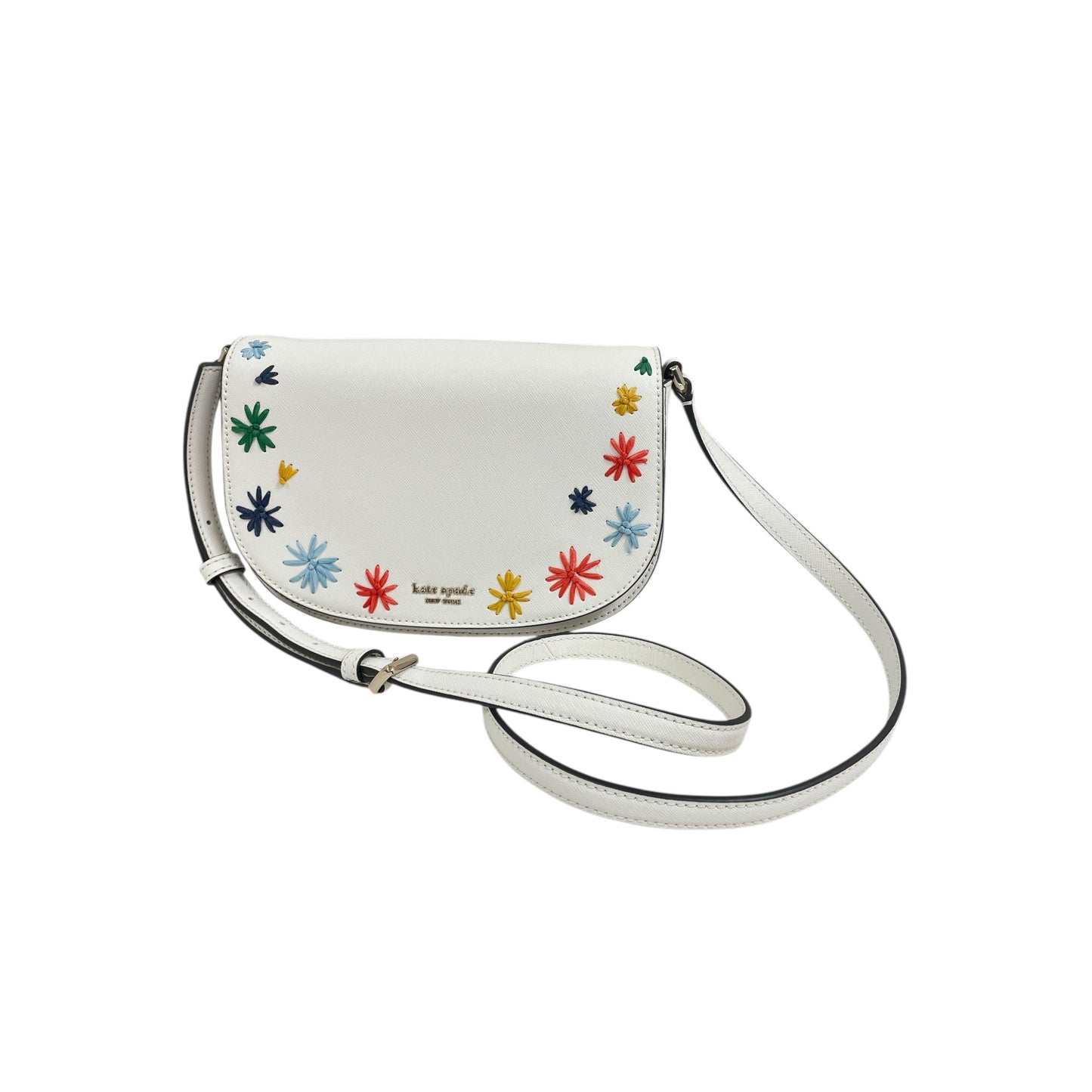 Handbag Designer By Kate Spade In White, Size:Small