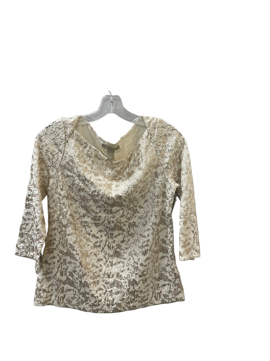 Top Ls By Banana Republic In Cream & Tan, Size:S