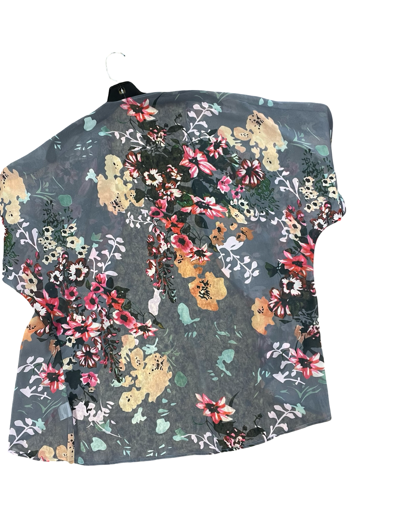 Cardigan By Clothes Mentor In Grey & Pink, Size:L
