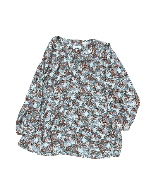Top 3/4 Sleeve By Loft In Floral Print, Size:S