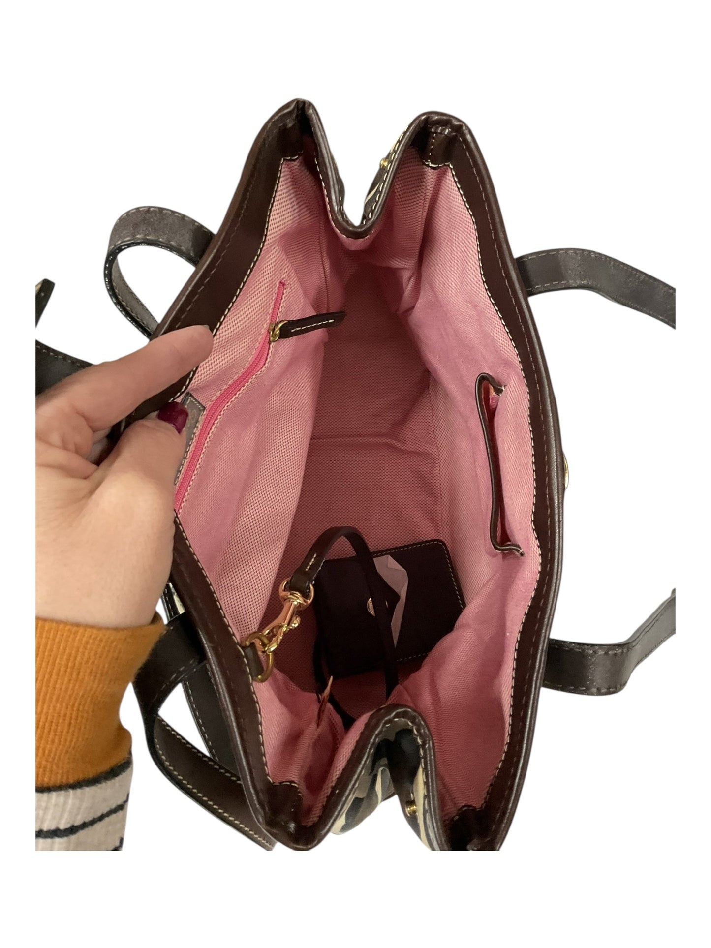 Handbag Designer By Dooney And Bourke In Animal Print, Size:Medium