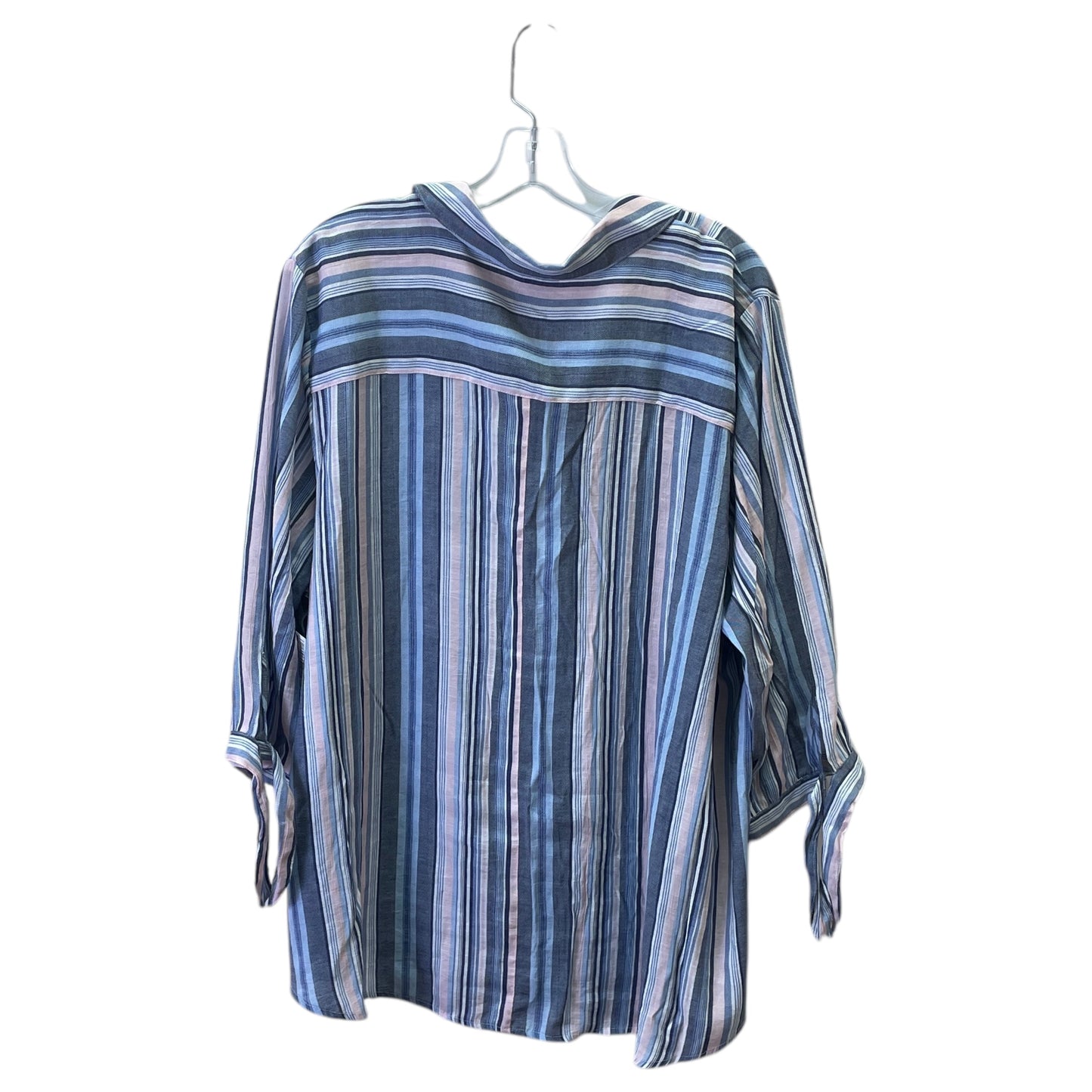 Top 3/4 Sleeve By Catherines In Blue & Pink, Size:2X