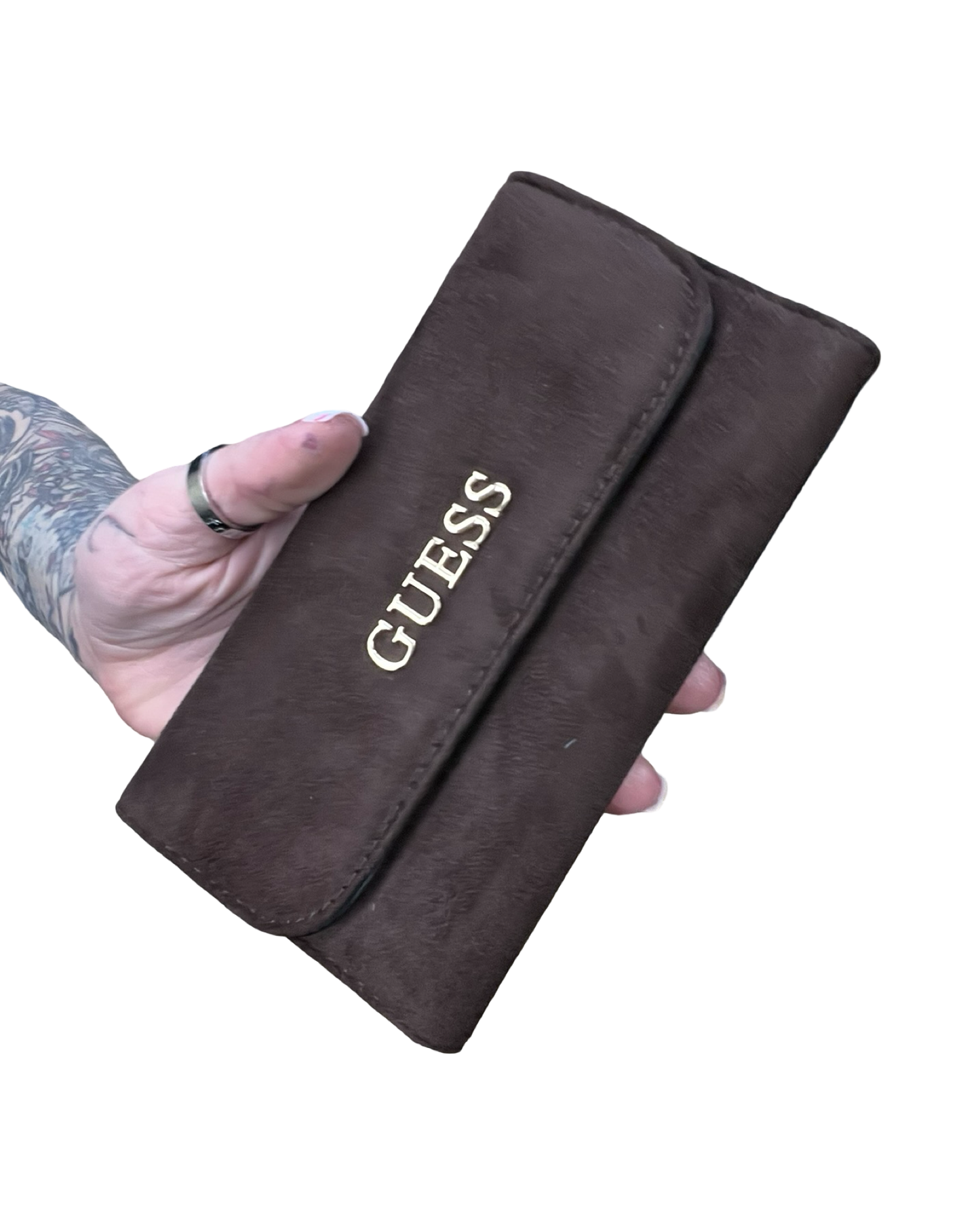 Wallet By Guess In Brown, Size:Medium