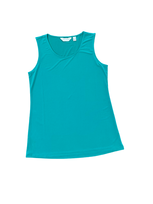 Top Sleeveless Basic By Susan Graver In Green, Size:Xs