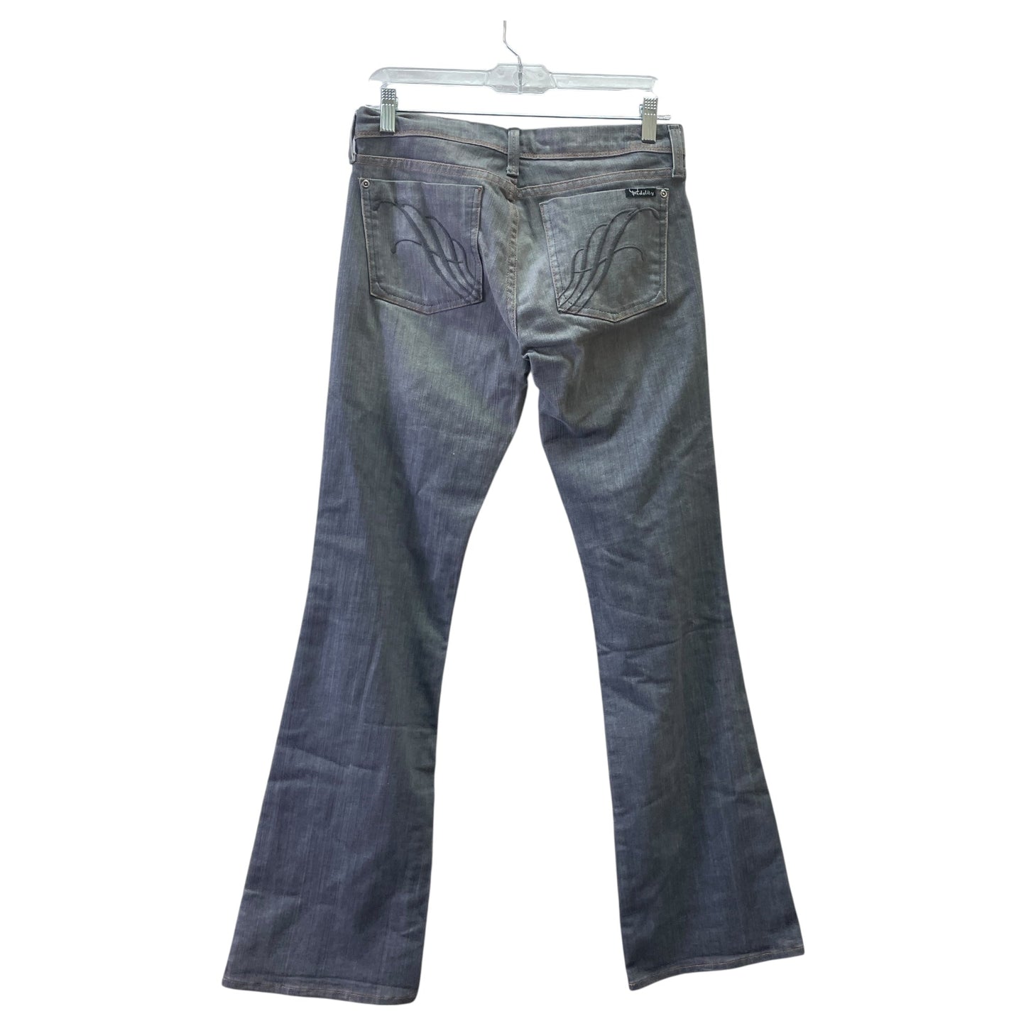 Jeans Boot Cut By Fidelity Denim In Black Denim, Size:8