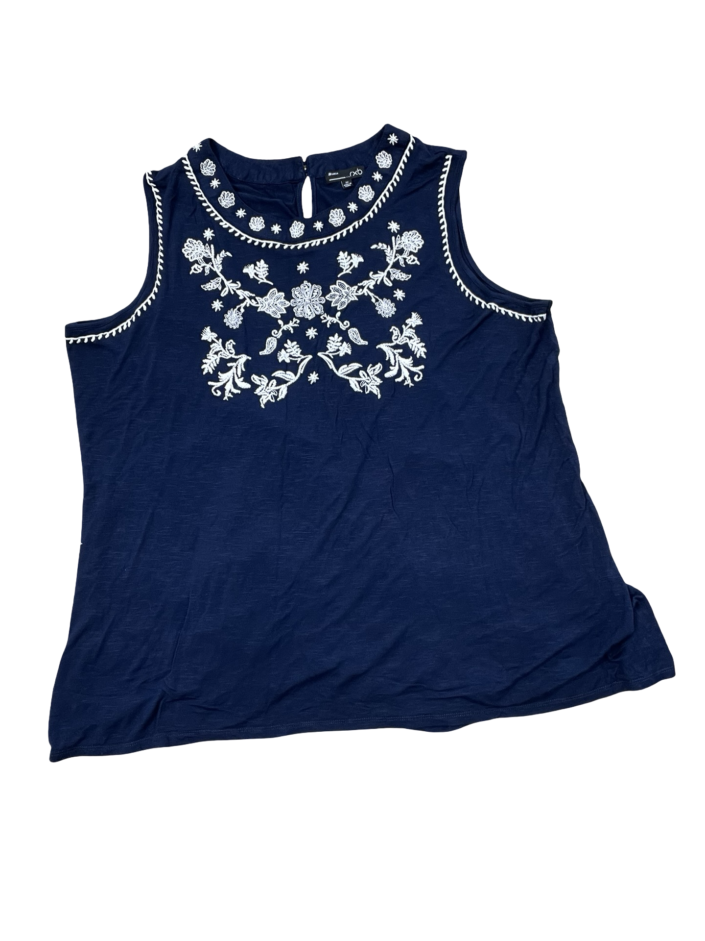 Top Sleeveless By Rbx In Navy, Size:3X