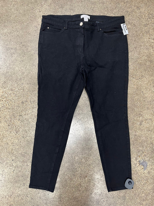 Jeans Skinny By H&M In Black, Size:14