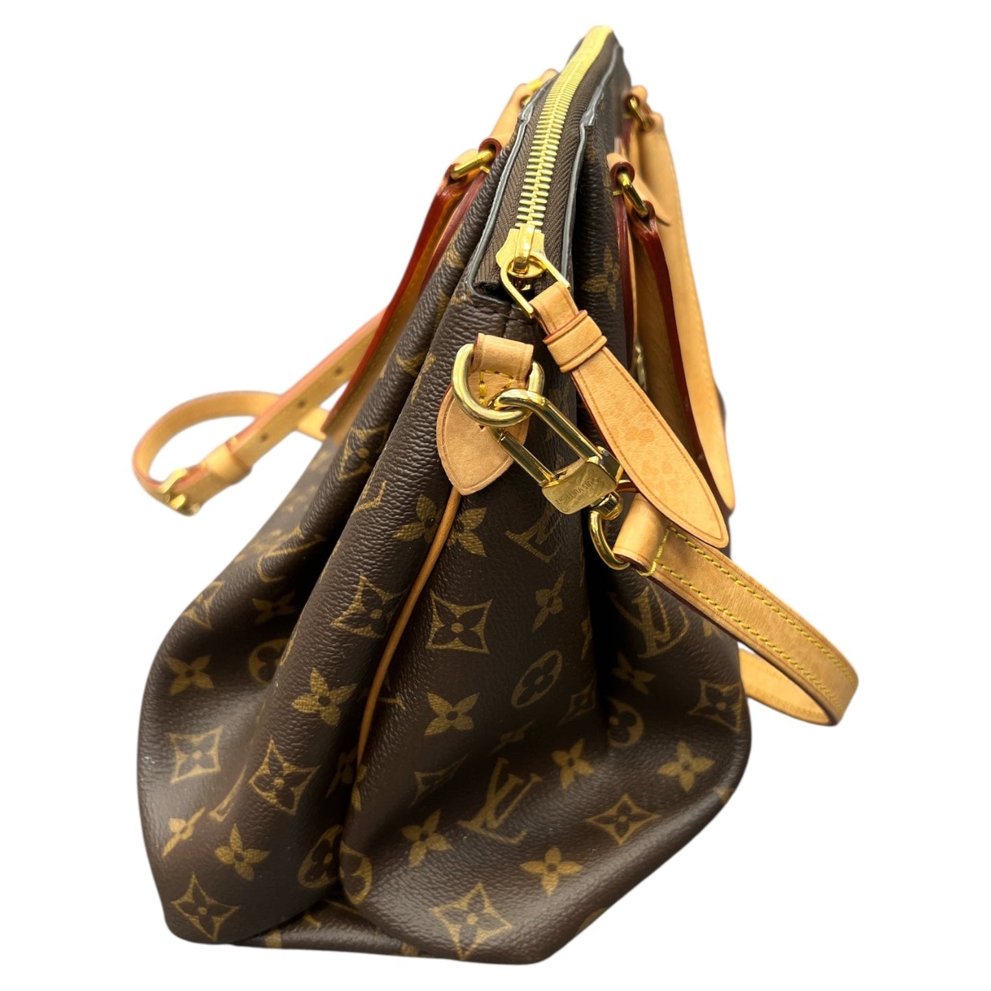 Handbag Luxury Designer By Louis Vuitton In Brown, Size:Large