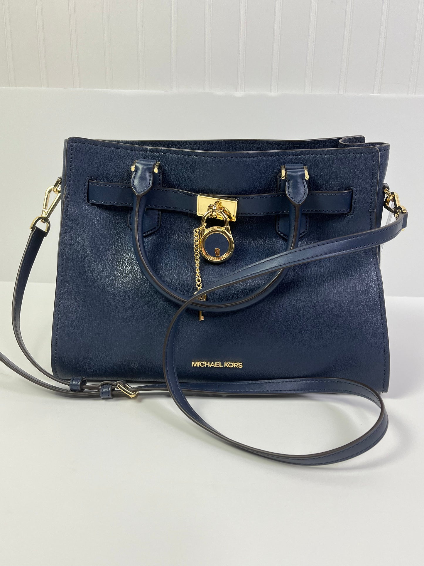 Handbag Designer By Michael Kors In Navy, Size:Medium