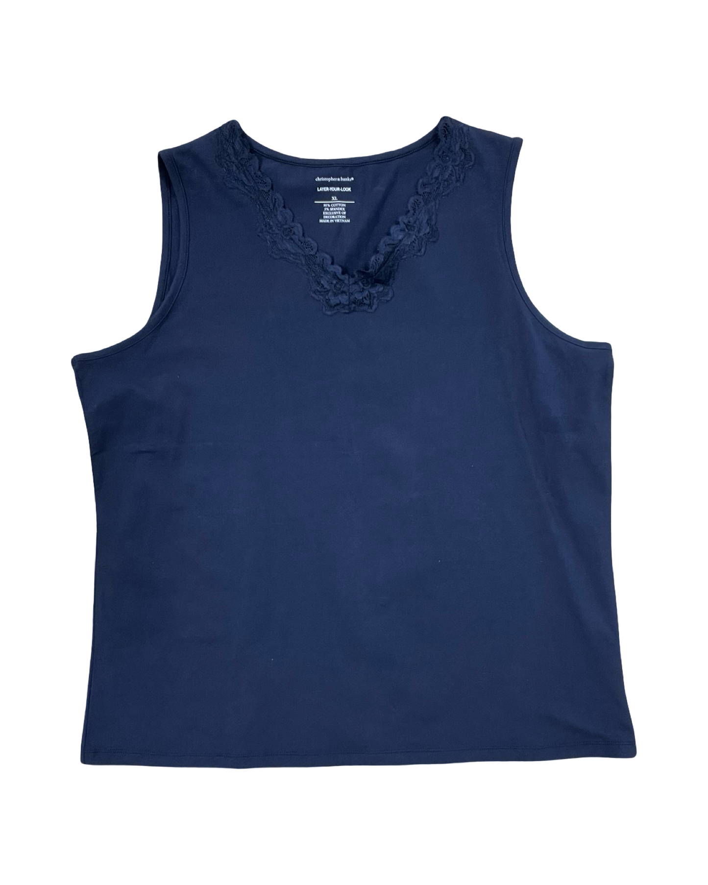 Top Cami By Christopher And Banks In Blue, Size:Xl