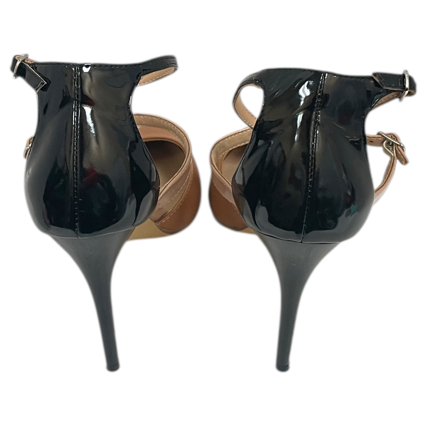 Shoes Luxury Designer By Jimmy Choo In Black & Brown, Size:9