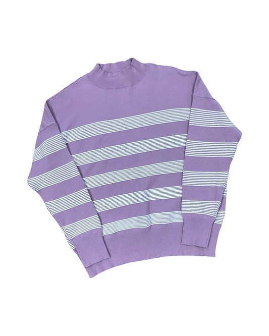 Sweater By Clothes Mentor In Purple, Size:L